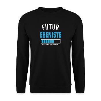 futur EBENISTE - Sweat-shirt Unisexe - noir - Devant - Alina (178cm) & Michal (187cm)