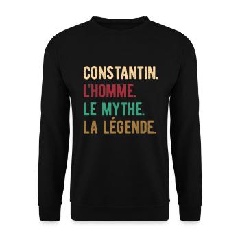 CONSTANTIN L'HOMME LE MYTHE LA LÉGENDE - Sweat-shirt Unisexe - noir - Devant - Alina (178cm) & Michal (187cm)