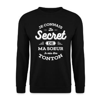 FUTUR TONTON - JE VAIS ETRE TONTON - Sweat-shirt Unisexe - noir - Devant - Alina (178cm) & Michal (187cm)