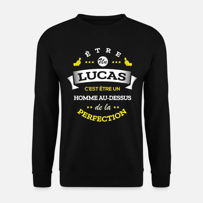 LUCAS PARFAIT - NOM LUCAS - Sweat-shirt Unisexe - noir
