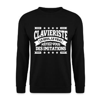 CLAVIÉRISTE LE SEUL LE VRAI - Sweat-shirt Unisexe - noir - Devant - Alina (178cm) & Michal (187cm)