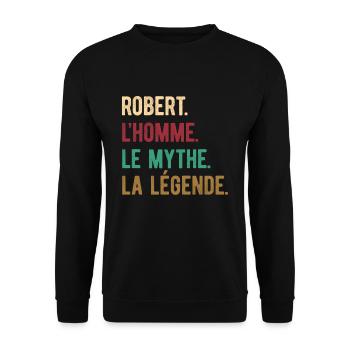 ROBERT L'HOMME LE MYTHE LA LÉGENDE - Sweat-shirt Unisexe - noir - Devant - Alina (178cm) & Michal (187cm)