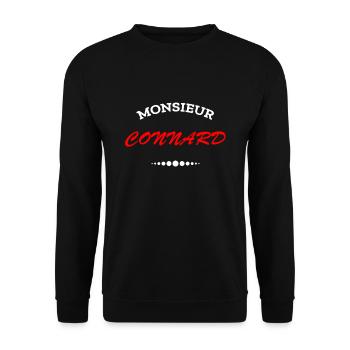 MONSIEUR CONNARD - Sweat-shirt Unisexe - noir - Devant - Alina (178cm) & Michal (187cm)