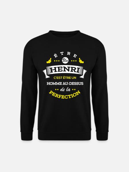 HENRI PARFAIT - NOM HENRI - Sweat-shirt Unisexe - noir