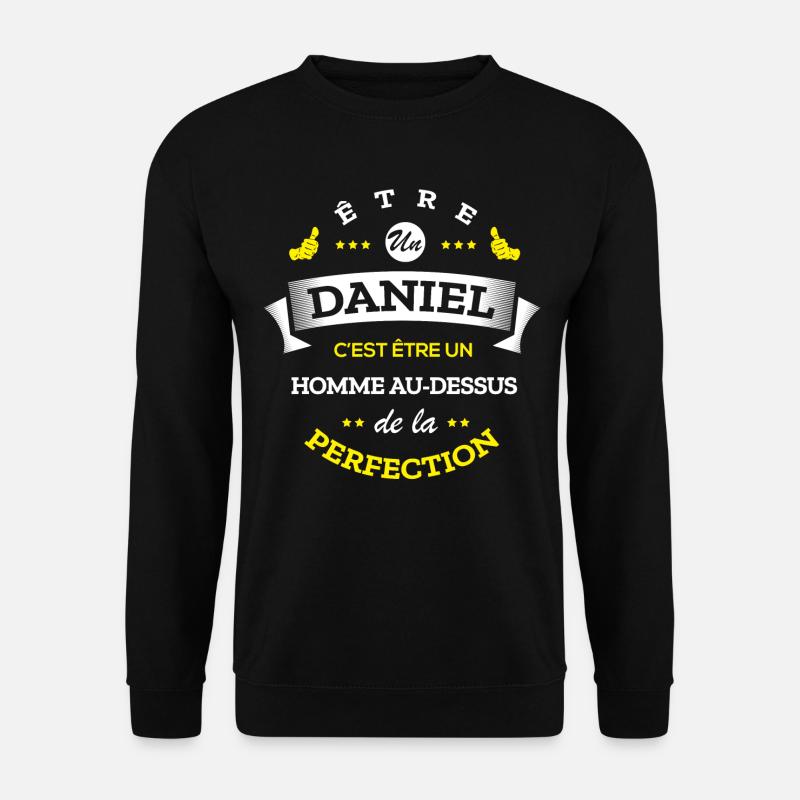 DANIEL PARFAIT - NOM DANIEL - Sweat-shirt Unisexe - noir