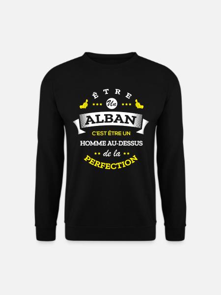 ALBAN PARFAIT - NOM ALBAN - Sweat-shirt Unisexe - noir