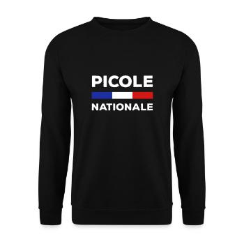 PICOLE NATIONALE - Sweat-shirt Unisexe - noir - Devant - Alina (178cm) & Michal (187cm)