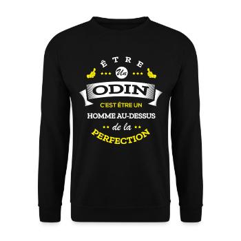 ODIN PARFAIT - NOM ODIN - Sweat-shirt Unisexe - noir - Devant - Alina (178cm) & Michal (187cm)