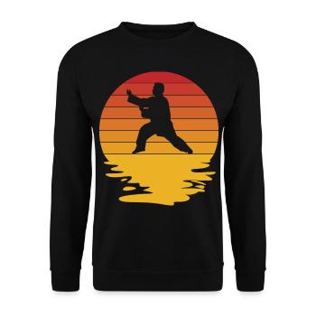 Tai Chi Martial Arts Meditation Self-Defense - Unisex Sweatshirt - black - Front - Alina (178cm) & Michal (187cm)