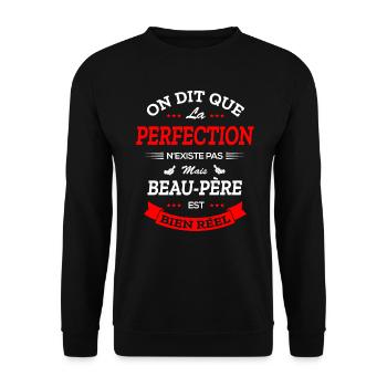 BEAU PERE PARFAIT - Sweat-shirt Unisexe - noir - Devant - Alina (178cm) & Michal (187cm)