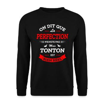 TONTON PARFAIT - Sweat-shirt Unisexe - noir - Devant - Alina (178cm) & Michal (187cm)