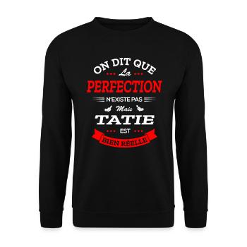TATIE PARFAITE - Sweat-shirt Unisexe - noir - Devant - Alina (178cm) & Michal (187cm)