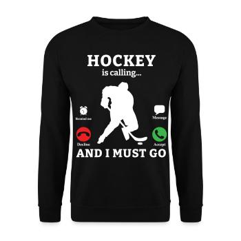 Hockey sur glace Hockey Joueur de hockey sur glace Équipe de hockey sur glace - Sweat-shirt Unisexe - noir - Devant - Alina (178cm) & Michal (187cm)