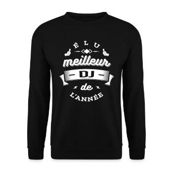 ÉLU MEILLEUR DJ DE L'ANNÉE - Sweat-shirt Unisexe - noir - Devant - Alina (178cm) & Michal (187cm)