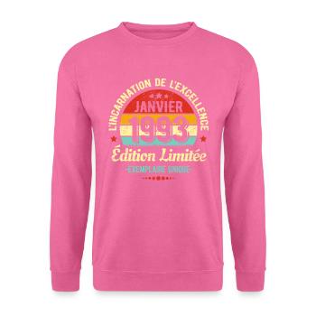 MILLÉSIME JANVIER 1993 ÉDITION LIMITÉE - Sweat-shirt Unisexe - rose - Devant