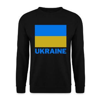 Ukraine design avec drapeau et couleurs nationales - Sweat-shirt Unisexe - noir - Devant - Alina (178cm) & Michal (187cm)