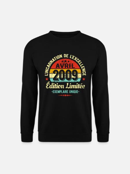 MILLÉSIME AVRIL 2009 ÉDITION LIMITÉE - Sweat-shirt Unisexe - noir