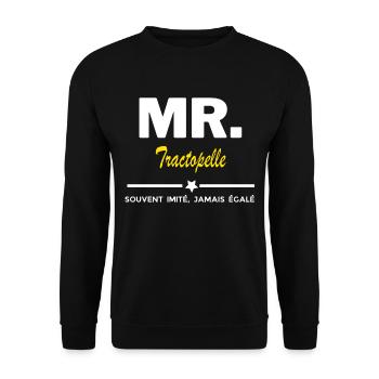 MR. souvent imité, jamais égalé Tractopelle - Sweat-shirt Unisexe - noir - Devant - Alina (178cm) & Michal (187cm)