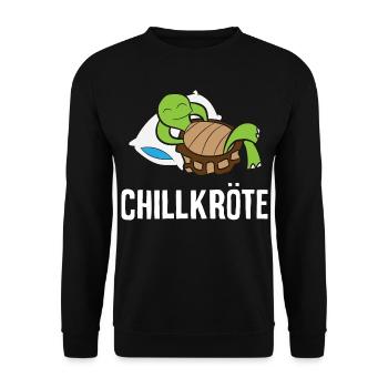 Sweet chill toad turtle relax relax - Unisex Sweatshirt - black - Front - Alina (178cm) & Michal (187cm)