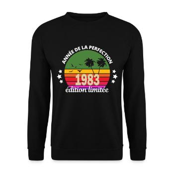 Année de la perfection édition limitée 1983 - Sweat-shirt Unisexe - noir - Devant - Alina (178cm) & Michal (187cm)
