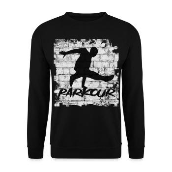Parkour - Unisex Pullover - Schwarz - Vorne - Alina (178cm) & Michal (187cm)