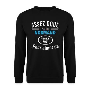 Assez doue pour etre NORMAND - Sweat-shirt Unisexe - noir - Devant - Alina (178cm) & Michal (187cm)