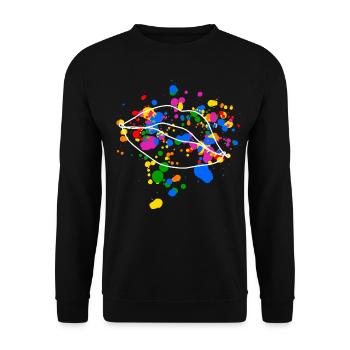 Lèvres PLEINES DE FIERTÉ LGBT avec des touches de couleur colorées - Sweat-shirt Unisexe - noir - Devant - Alina (178cm) & Michal (187cm)