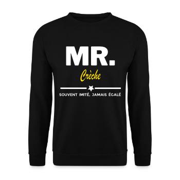 MR. souvent imité, jamais égalé Crèche - Sweat-shirt Unisexe - noir - Devant - Alina (178cm) & Michal (187cm)