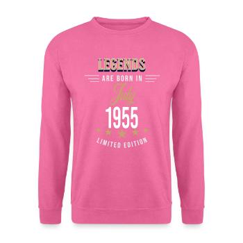 Legends are born in July 1955 - Sweat-shirt Unisexe - rose - Devant
