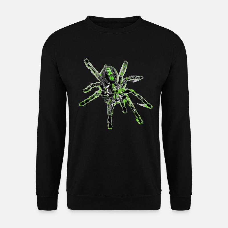Araignée tigre vert, araignée - Sweat-shirt Unisexe - noir
