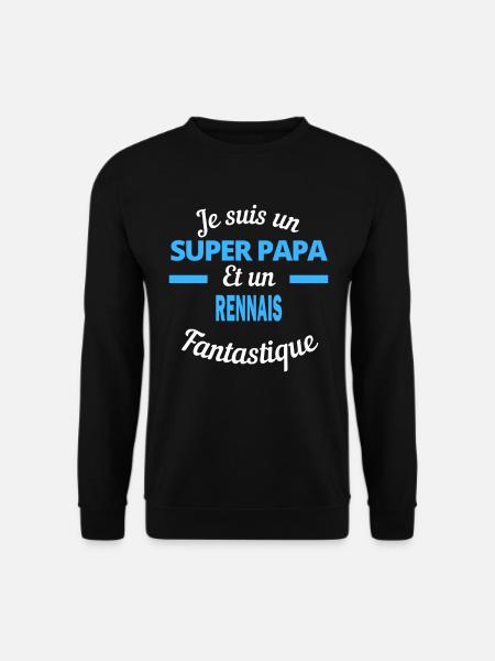 SUPER PAPA Fantastique RENNAIS - Sweat-shirt Unisexe - noir