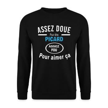 Assez doue pour etre PICARD - Sweat-shirt Unisexe - noir - Devant - Alina (178cm) & Michal (187cm)