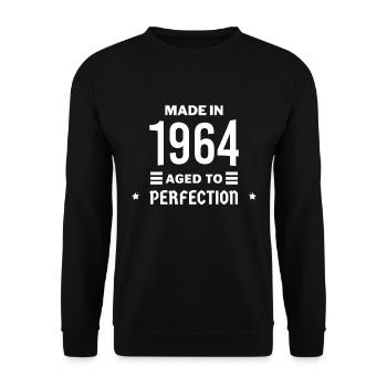 Perfekt gealtert 1964 - Unisex Pullover - Schwarz - Vorne - Alina (178cm) & Michal (187cm)