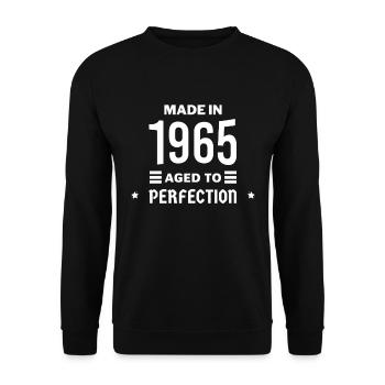 Perfekt gealtert 1965 - Unisex Pullover - Schwarz - Vorne - Alina (178cm) & Michal (187cm)