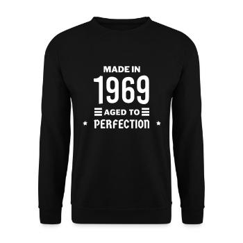 Made in aged to perfection 1969 - Sweat-shirt Unisexe - noir - Devant - Alina (178cm) & Michal (187cm)