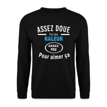 Assez doue pour etre RALEUR - Sweat-shirt Unisexe - noir - Devant - Alina (178cm) & Michal (187cm)