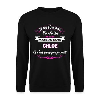 je ne suis pas Parfaite Chloe - Sweat-shirt Unisexe - noir - Devant - Alina (178cm) & Michal (187cm)