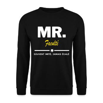 MR. souvent imité, jamais égalé Faculté - Sweat-shirt Unisexe - noir - Devant - Alina (178cm) & Michal (187cm)
