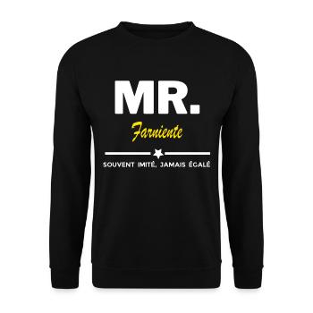 MR. souvent imité, jamais égalé Farniente - Sweat-shirt Unisexe - noir - Devant - Alina (178cm) & Michal (187cm)