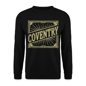 Coventry Angleterre UK City Font Vintage Rétro - Sweat-shirt Unisexe - noir - Devant - Alina (178cm) & Michal (187cm)