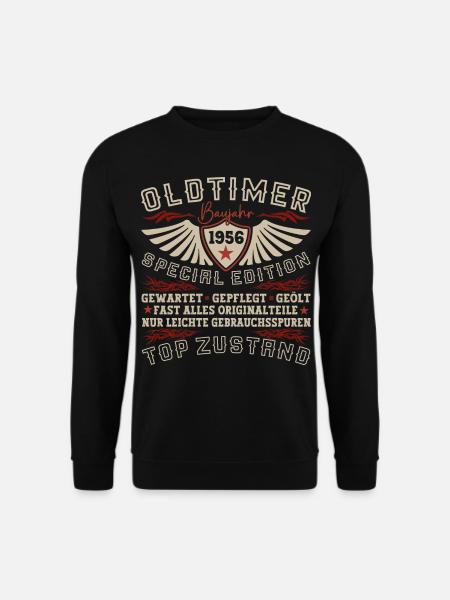 Oldtimer Jahrgang 1956 66. Geburtstag Geschenk Fun - Unisex Pullover - Schwarz