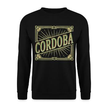 Cordoue Espagne City Font Vintage Skyline - Sweat-shirt Unisexe - noir - Devant - Alina (178cm) & Michal (187cm)