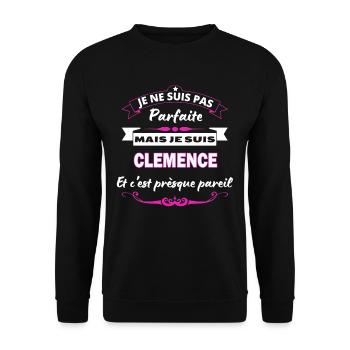 je ne suis pas Parfaite Clemence - Sweat-shirt Unisexe - noir - Devant - Alina (178cm) & Michal (187cm)