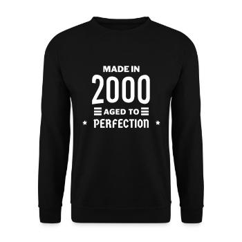 Made in aged to perfection 2000 - Sweat-shirt Unisexe - noir - Devant - Alina (178cm) & Michal (187cm)
