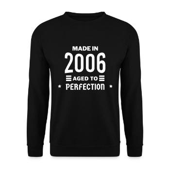 Perfekt gealtert 2006 - Unisex Pullover - Schwarz - Vorne - Alina (178cm) & Michal (187cm)