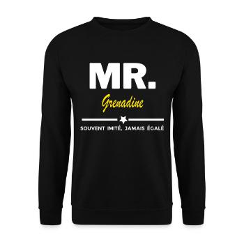MR. souvent imité, jamais égalé Grenadine - Sweat-shirt Unisexe - noir - Devant - Alina (178cm) & Michal (187cm)