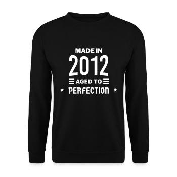 Made in aged to perfection 2012 - Unisex Sweatshirt - black - Front - Alina (178cm) & Michal (187cm)