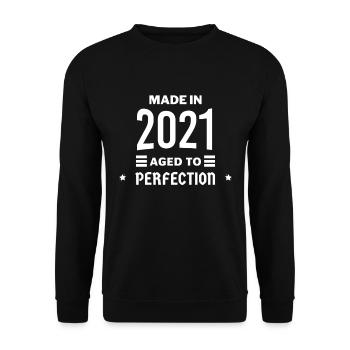 Perfekt gealtert 2021 - Unisex Pullover - Schwarz - Vorne - Alina (178cm) & Michal (187cm)