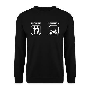 PROBLEM SOLUTION quad - Sweat-shirt Unisexe - noir - Devant - Alina (178cm) & Michal (187cm)