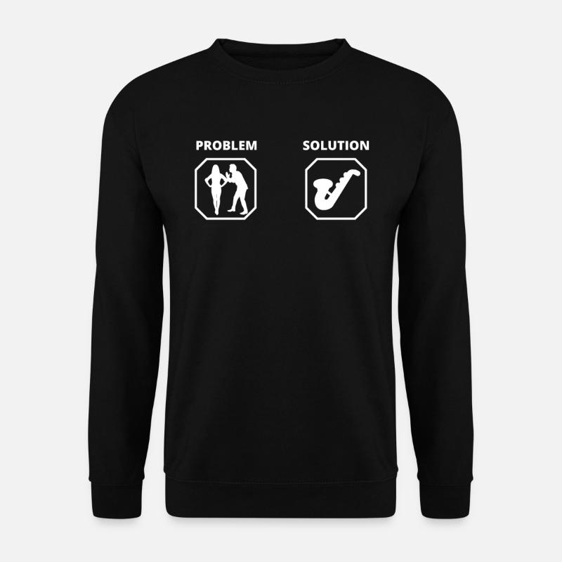 PROBLEM SOLUTION SAXOPHON - Unisex Pullover - Schwarz